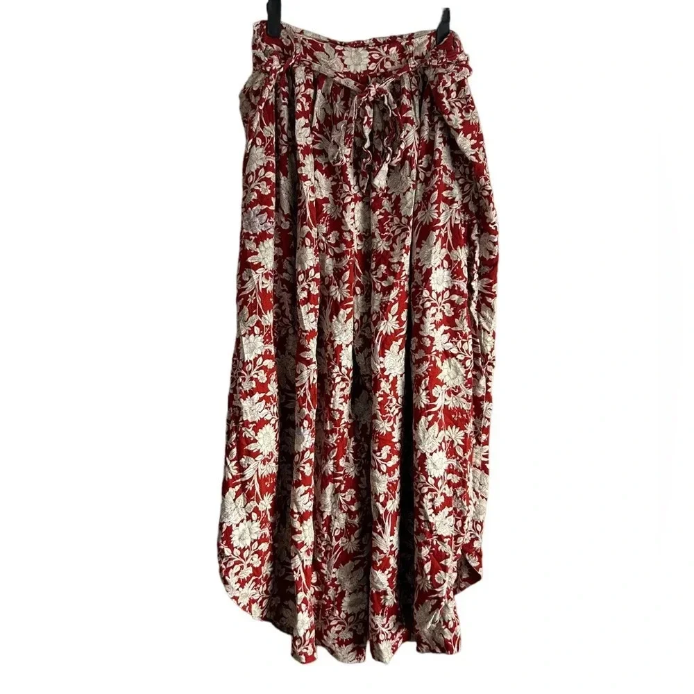 FREE PEOPLE SUNDAY SET FLORAL FLOWY PANTS